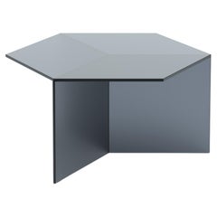 Table basse Isom Square 70 cm Verre satiné noir, Sebastian Scherer Neo/Craft