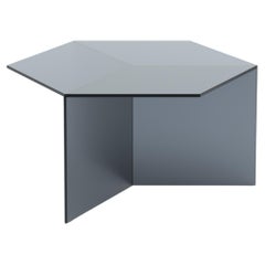 Table basse Isom Square 80 cm Verre satiné noir, Sebastian Scherer Neo/Craft