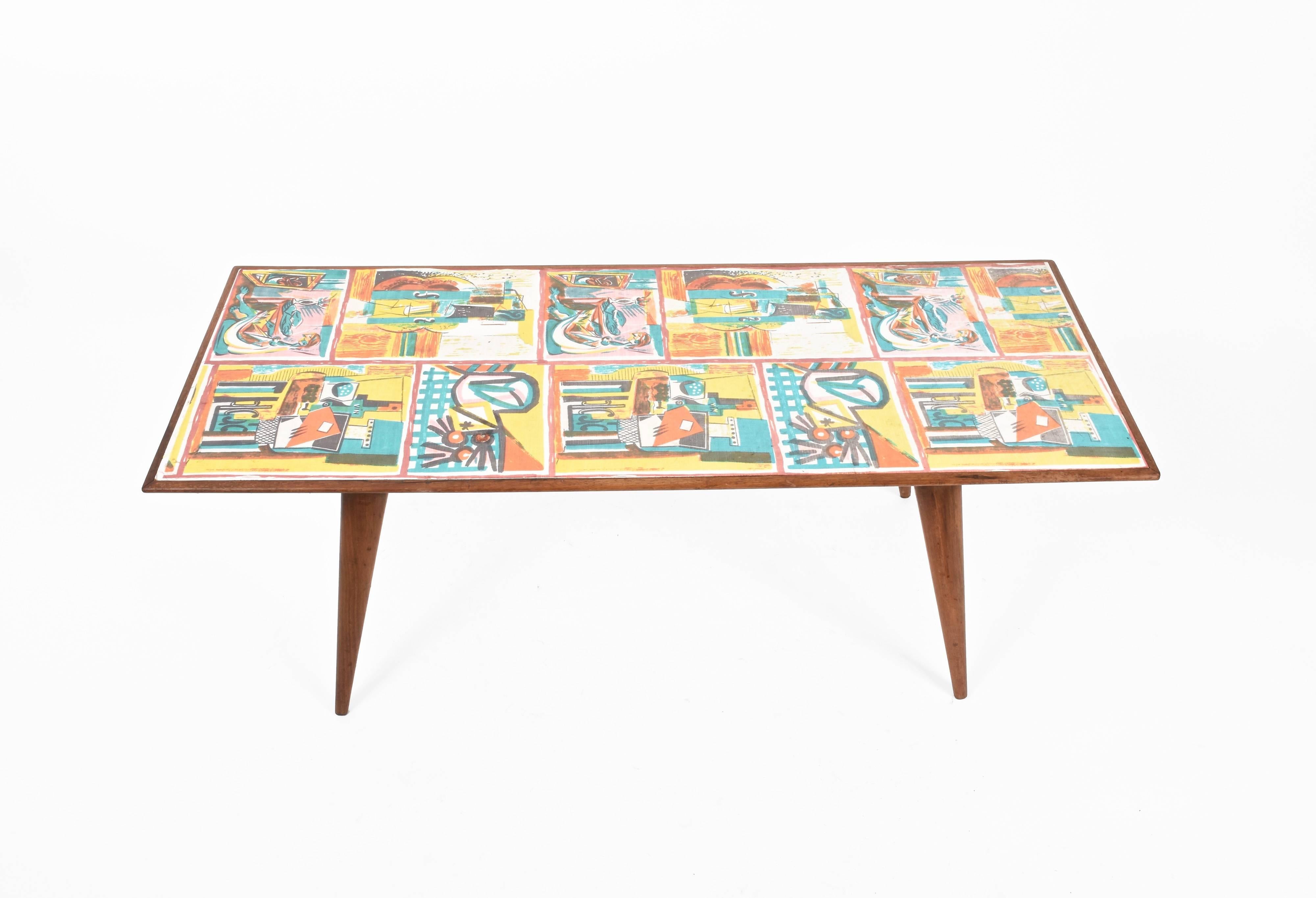 Charming Pop Art Coffee Table Part - 6: Plastic Coffee Table Italy 1950s Pop Art Design Print, Wood, Coffee And Cocktail Table