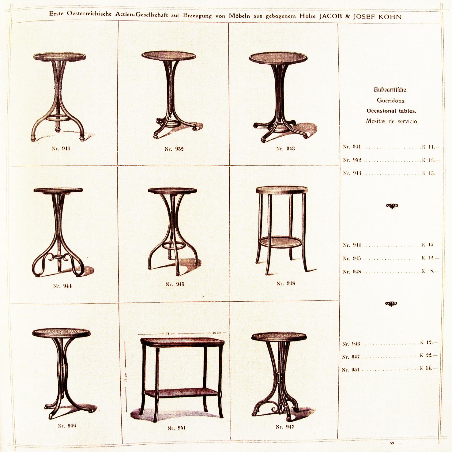 Coffee Table J&J Kohn Nr.5, circa 1900 2