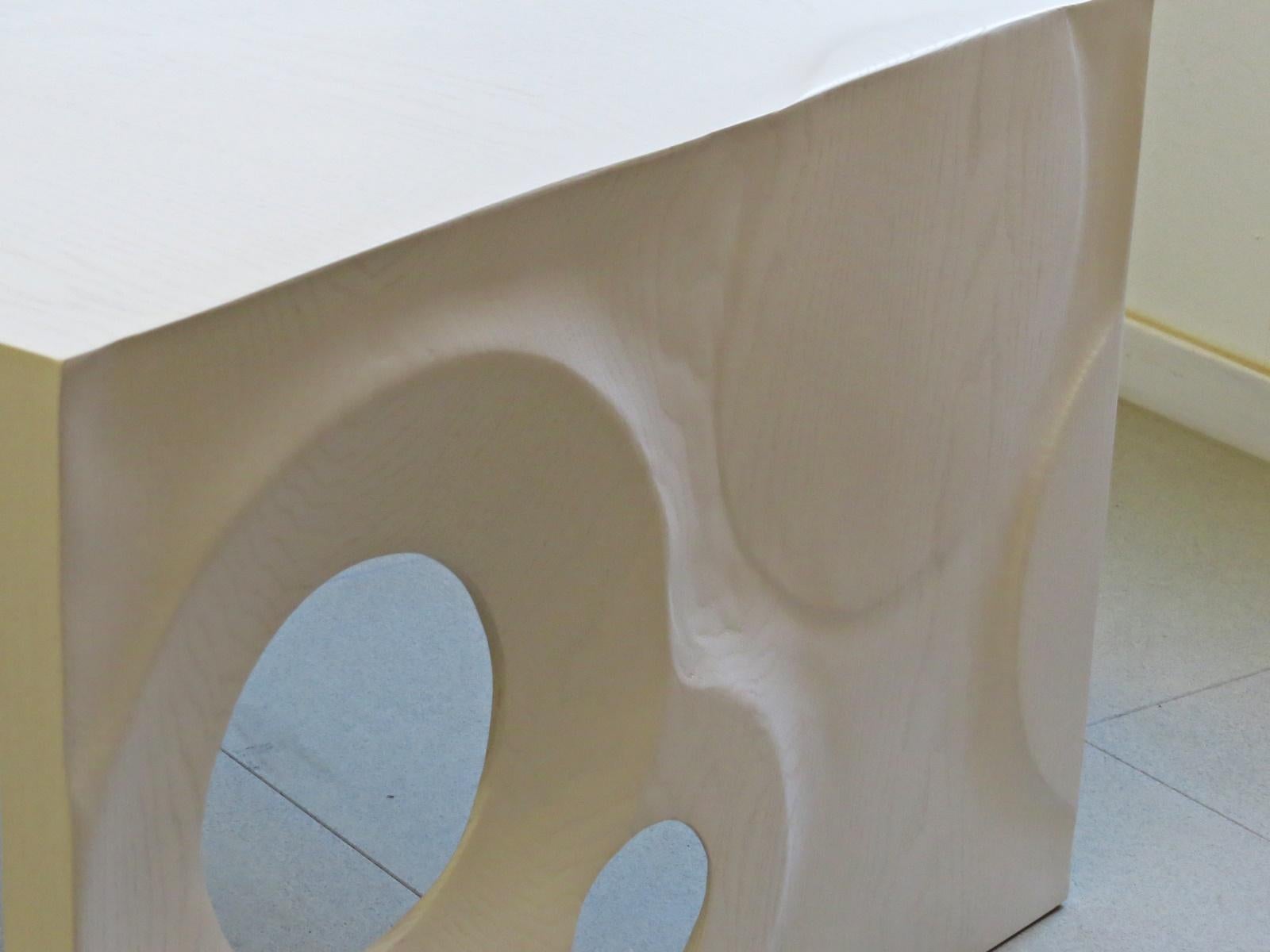 XXIe siècle et contemporain Table basse « cercles » en bois massif, fabriquée à la main en Allemagne en vente