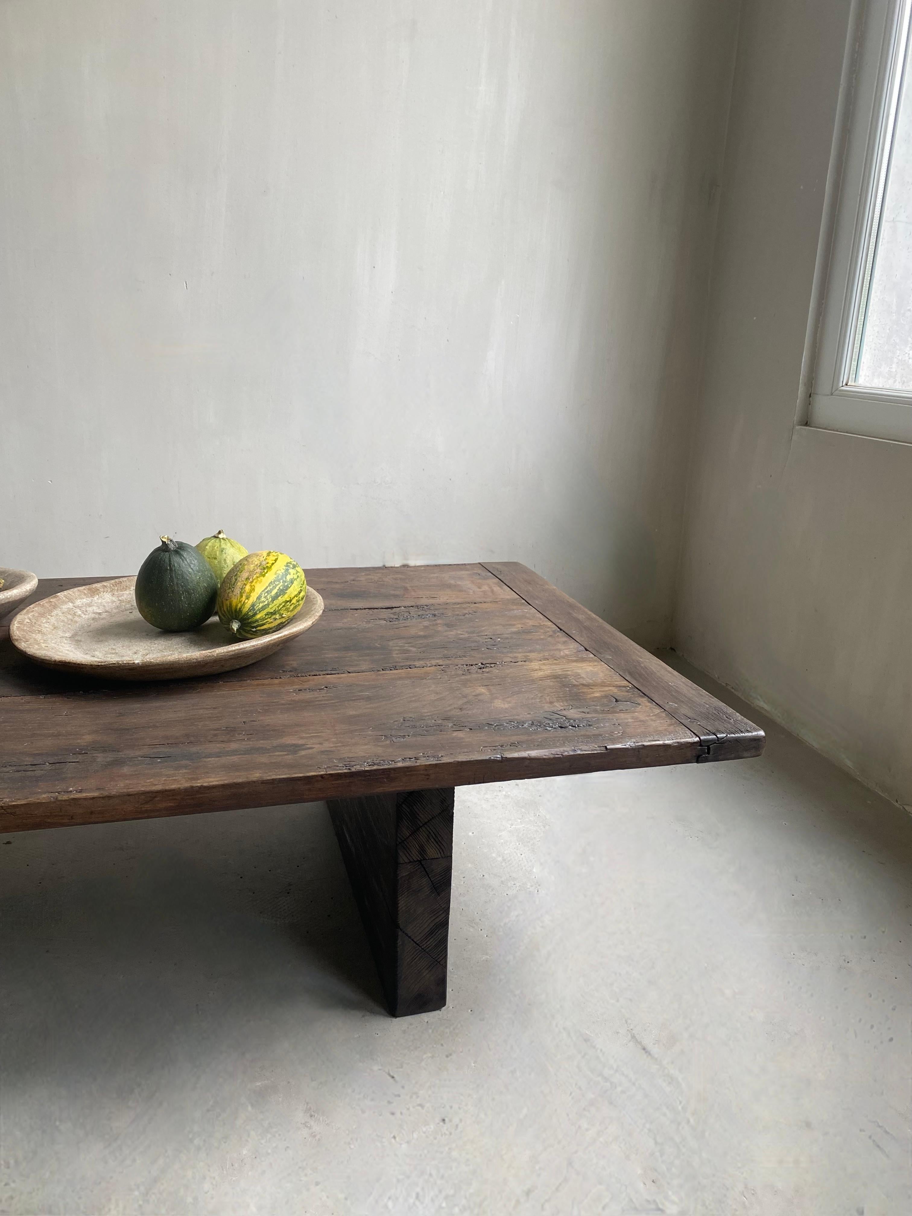 Belgian Coffee Table Larch Wood Customization