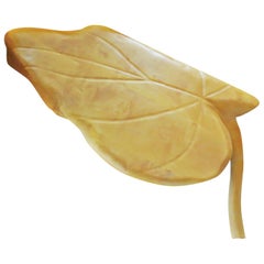 Coffee Table, Leaf Shape, Maple Solid Organic Shaped