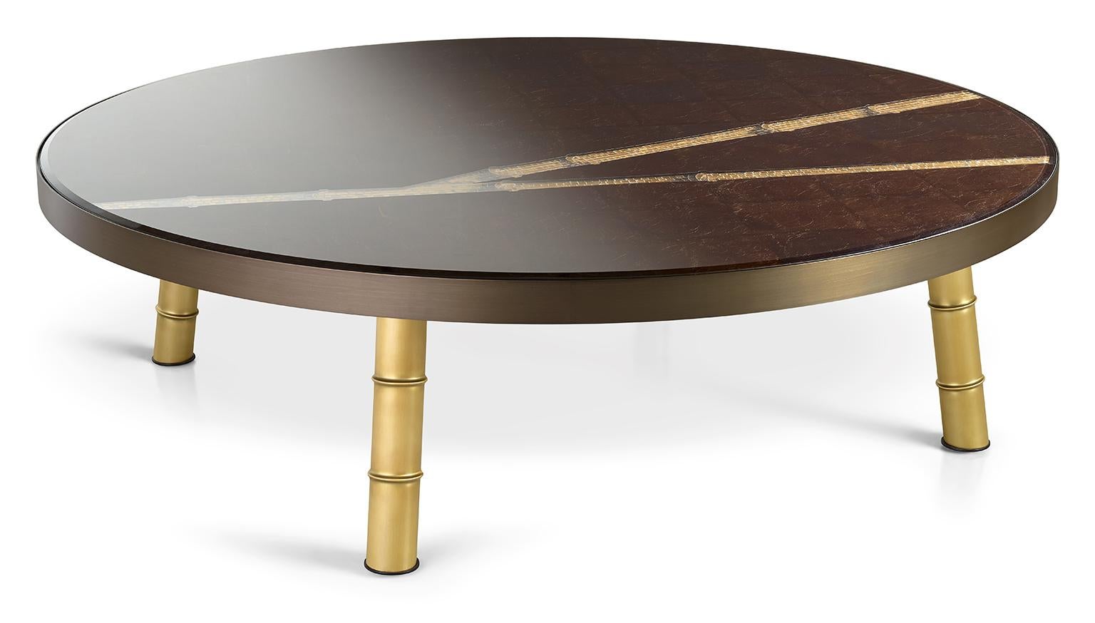 couchtisch bronze glas