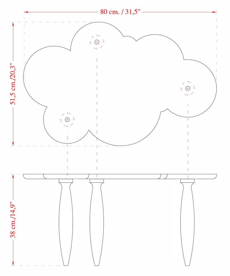 Hand-Crafted Cupioli Cloud Coffee Table Scagliola Art Top Plexiglass Legs Handmade in Italy For Sale