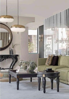 Couchtisch Louis XVI Stil Struktur Hand geschnitzt Massivholz Top Glas