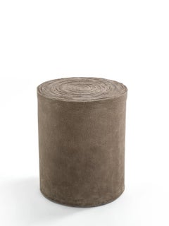 Coffee table / Low stool made of a rolled band of leather Riva 1920 Roll