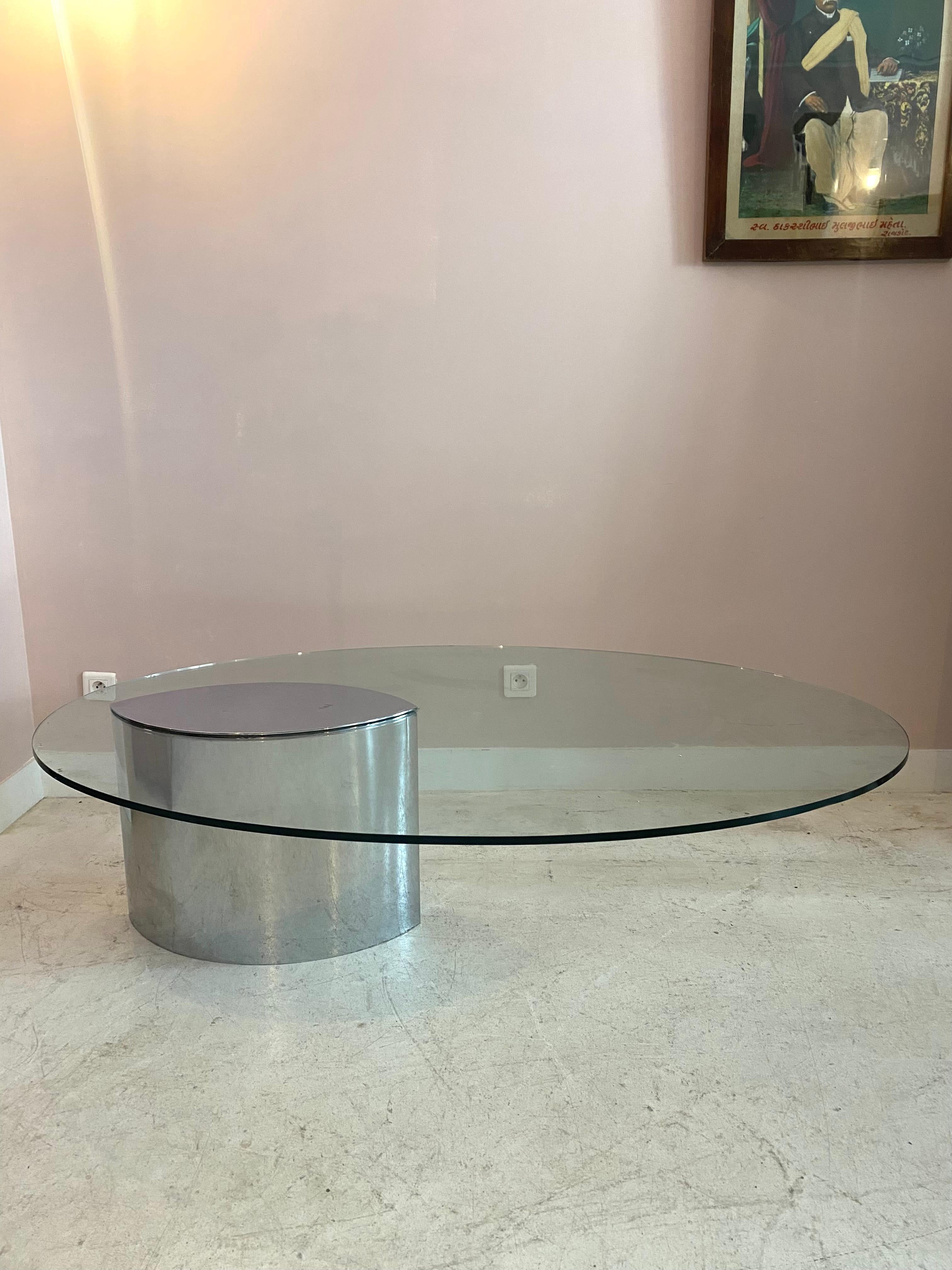 Coffee Table « Lunario » by Cini Boeri for Knoll, 1984 For Sale 3