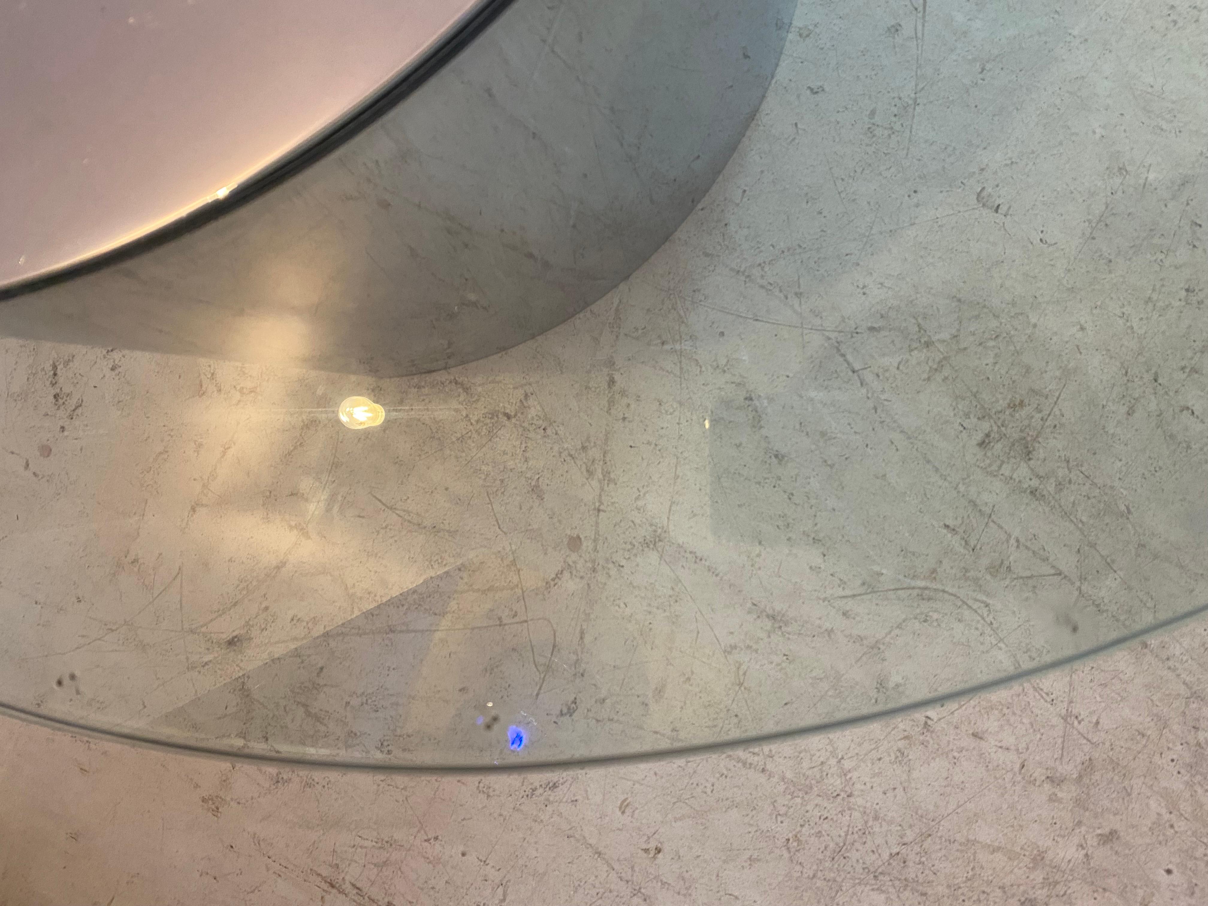 Glass Coffee Table « Lunario » by Cini Boeri for Knoll, 1984 For Sale