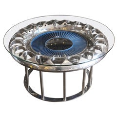 Coffee Table Made from an Engine’s Aircraft Crown of Injectors