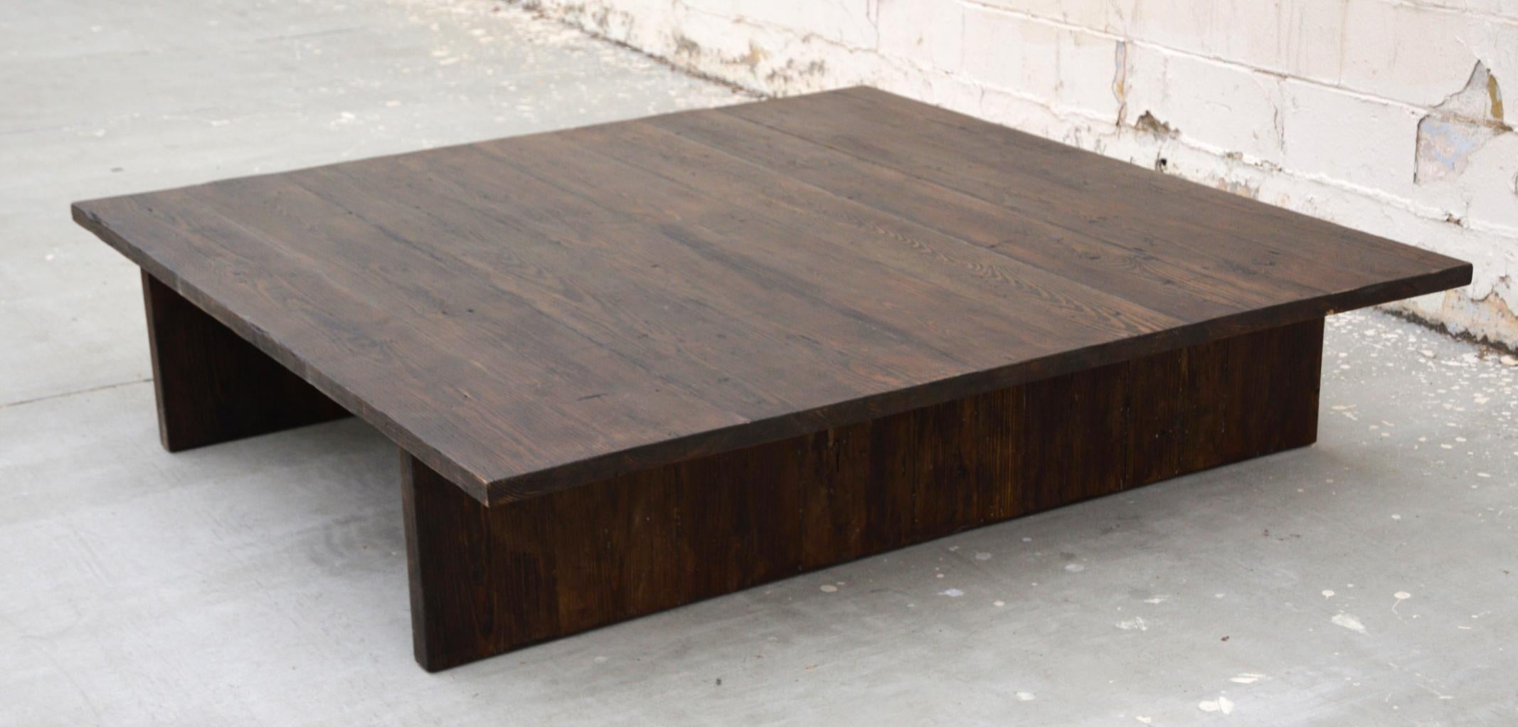 British Coffee Table Made from Distressed Oak