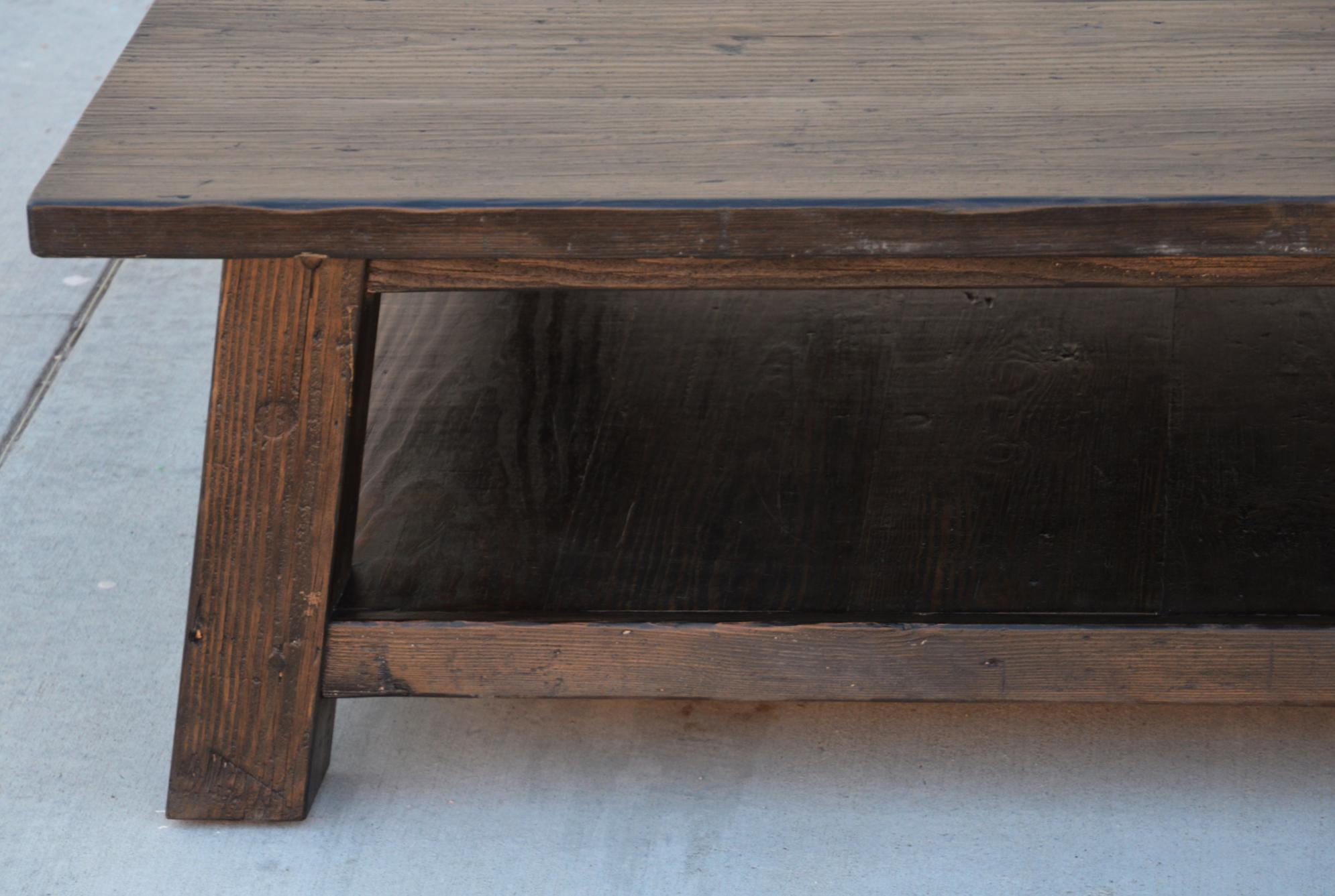 American Craftsman Coffee Table made from Reclaimed Pine