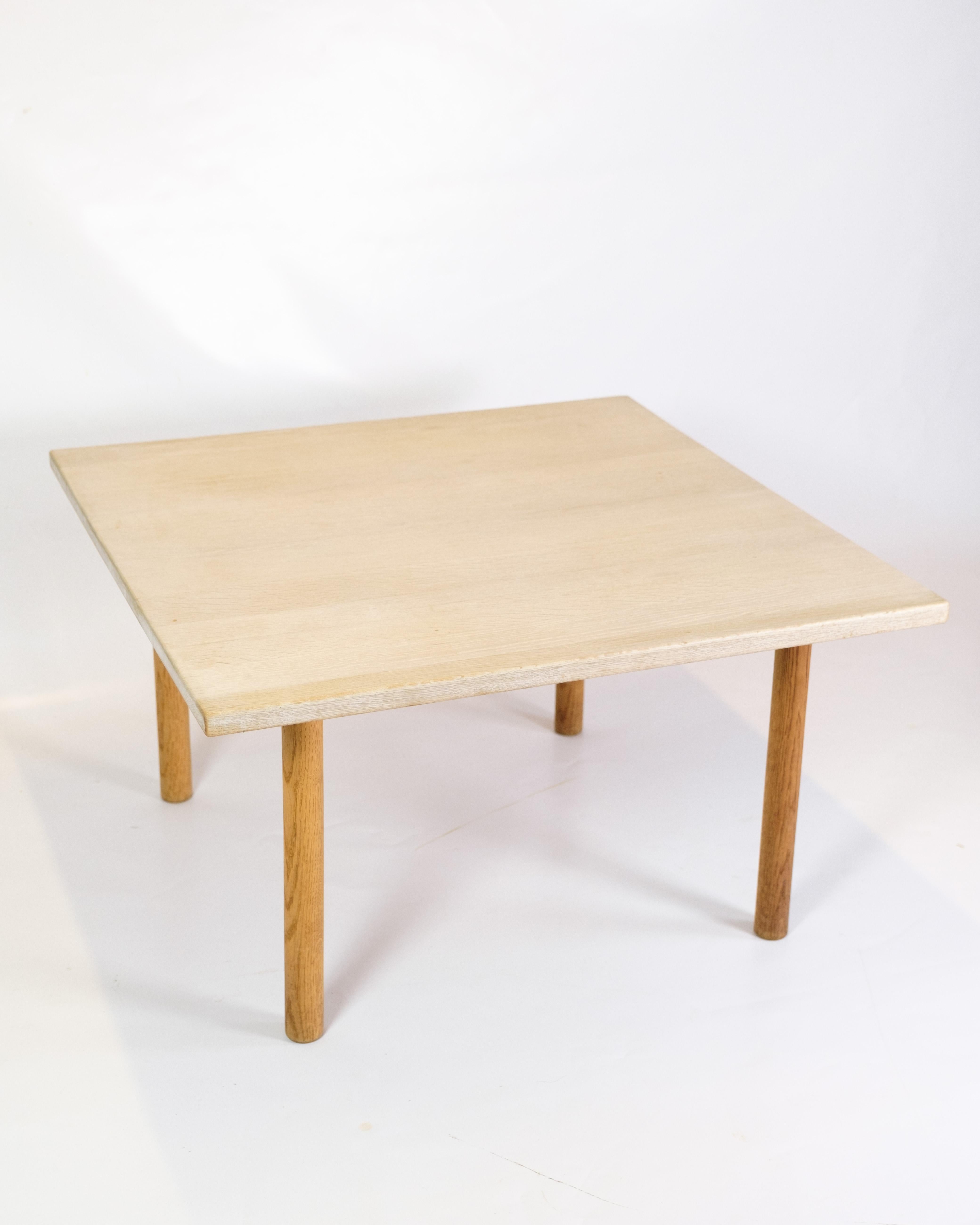 Coffee table made in light oak, designed by Hans J. Wegner and produced by Andreas Tuck Møbelfabrik in the 1960s.

Hans J. Wegner, one of Denmark's most influential furniture designers, is known for his simple, functional designs that combine form