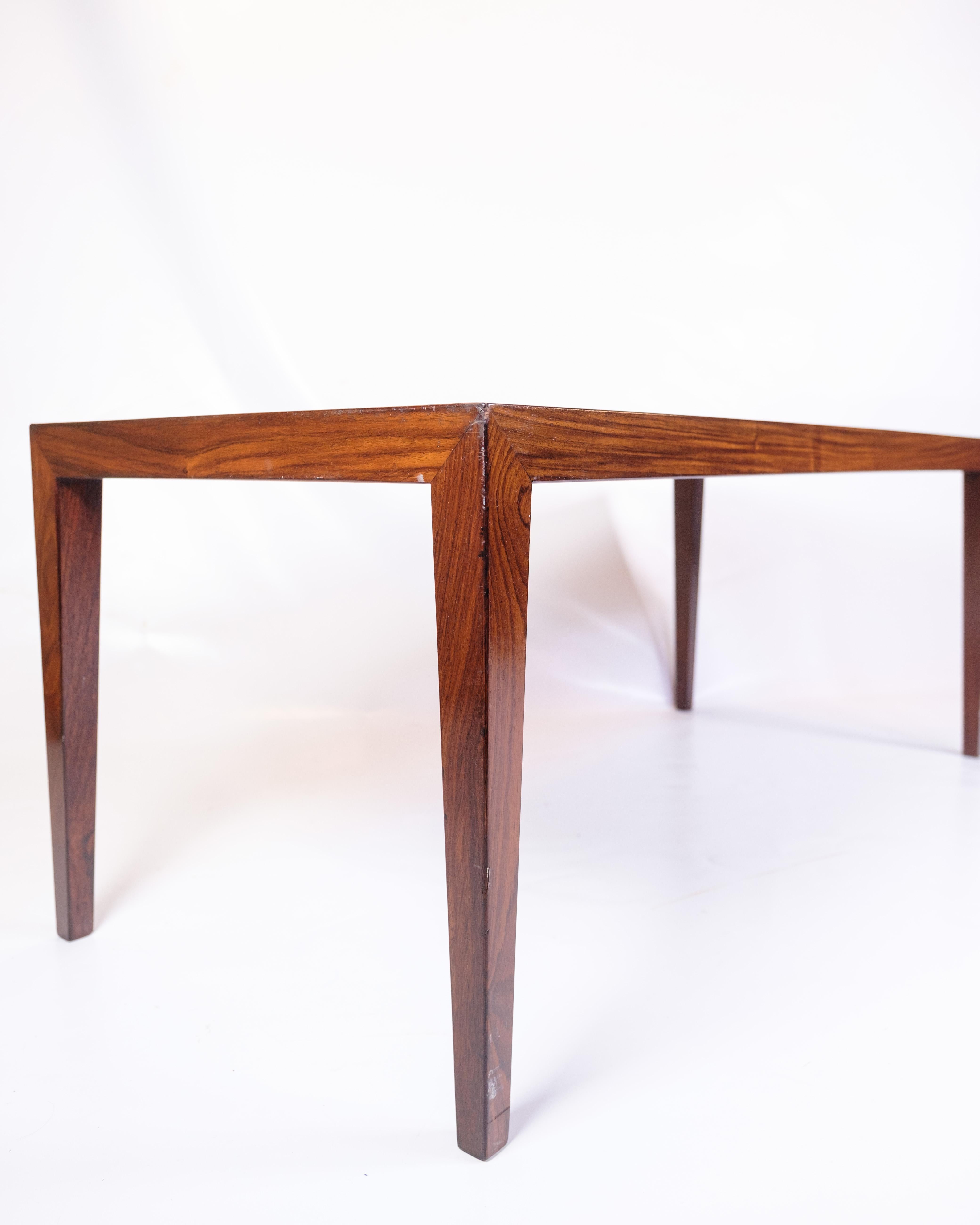 Table basse fabriquée en bois de rose par Severin Hansen des années 1960 en vente 3