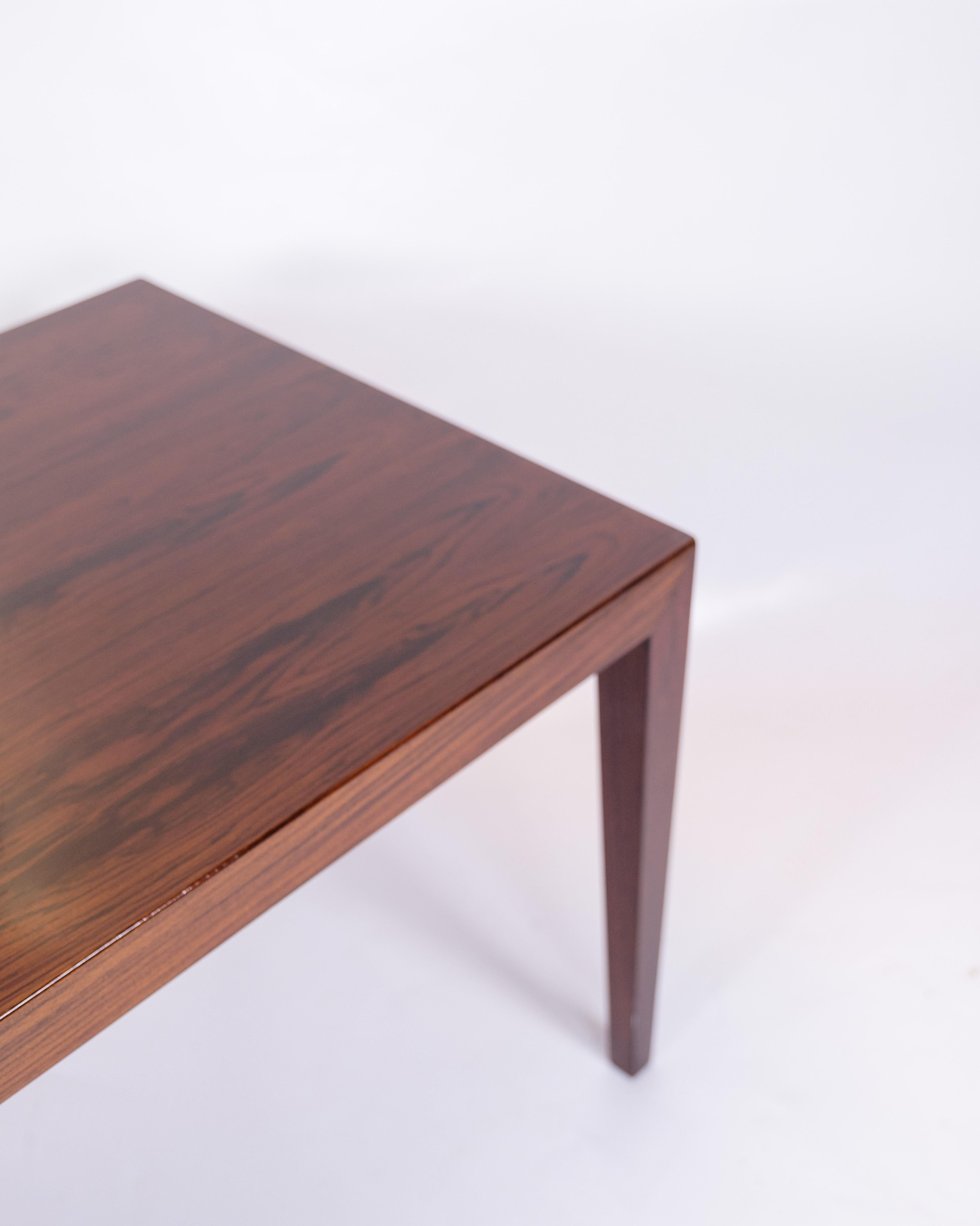 Mid-Century Modern Table basse fabriquée en bois de rose par Severin Hansen des années 1960 en vente