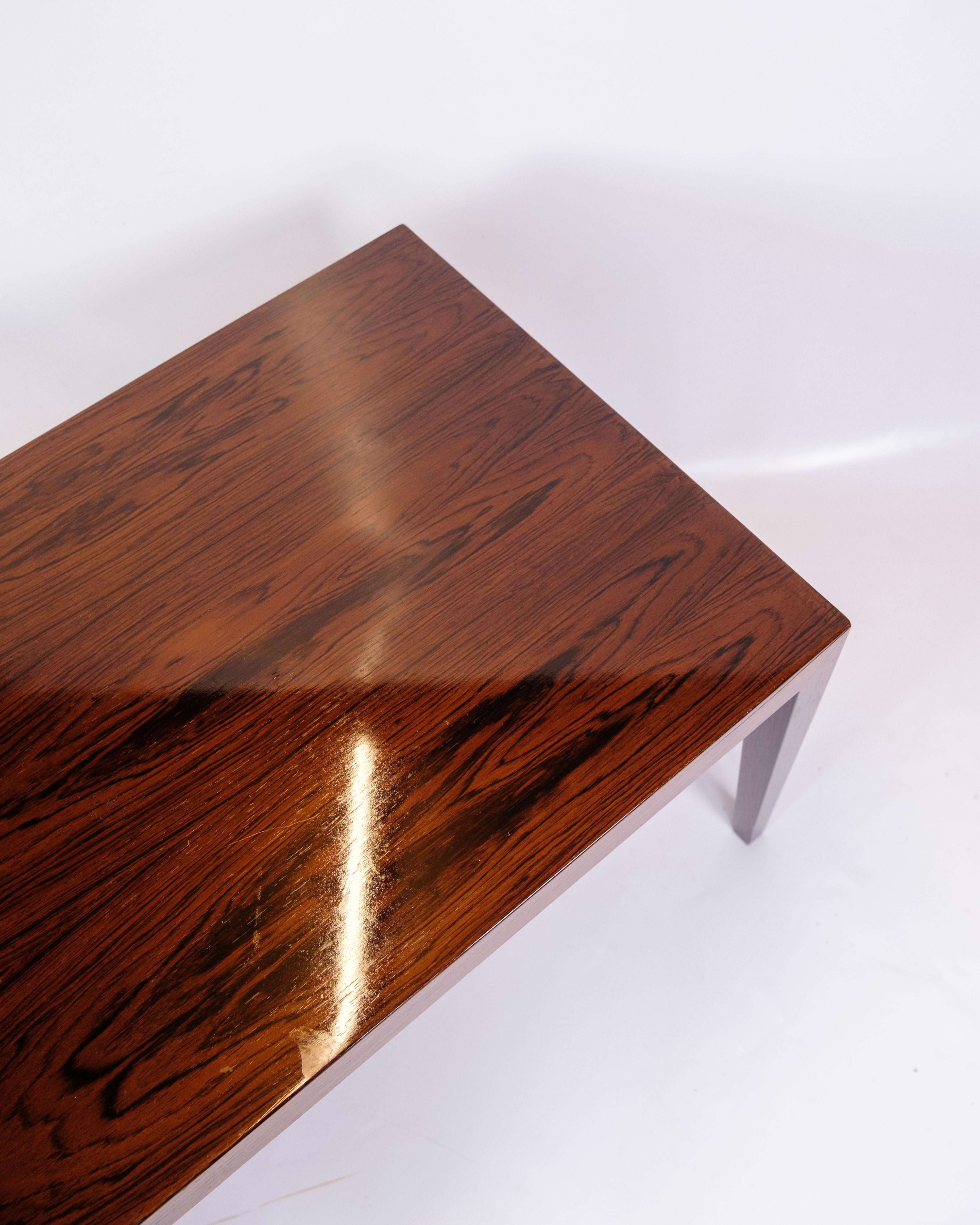 Danois Table basse fabriquée en bois de rose par Severin Hansen des années 1960 en vente