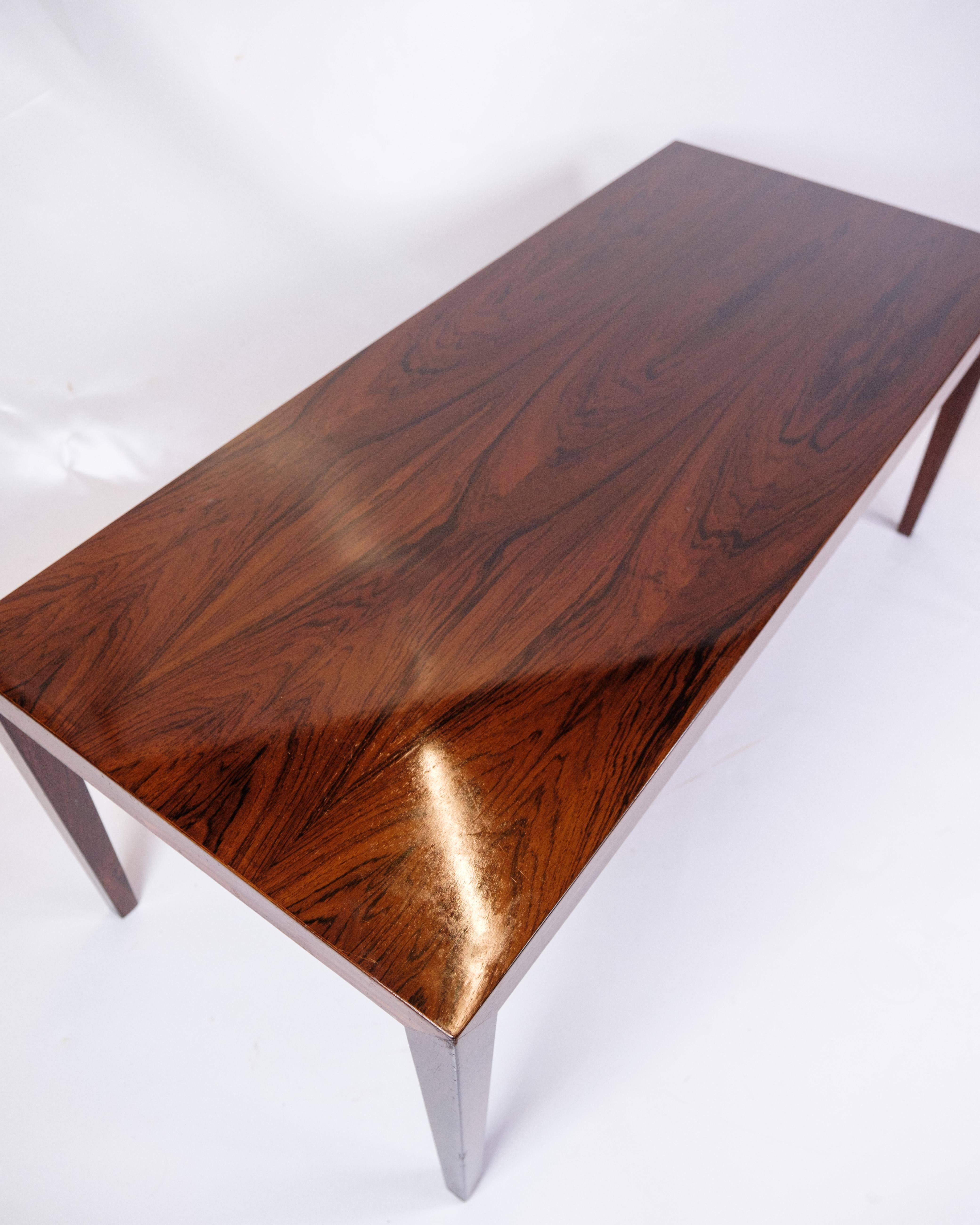 Bois de rose Table basse fabriquée en bois de rose par Severin Hansen des années 1960 en vente