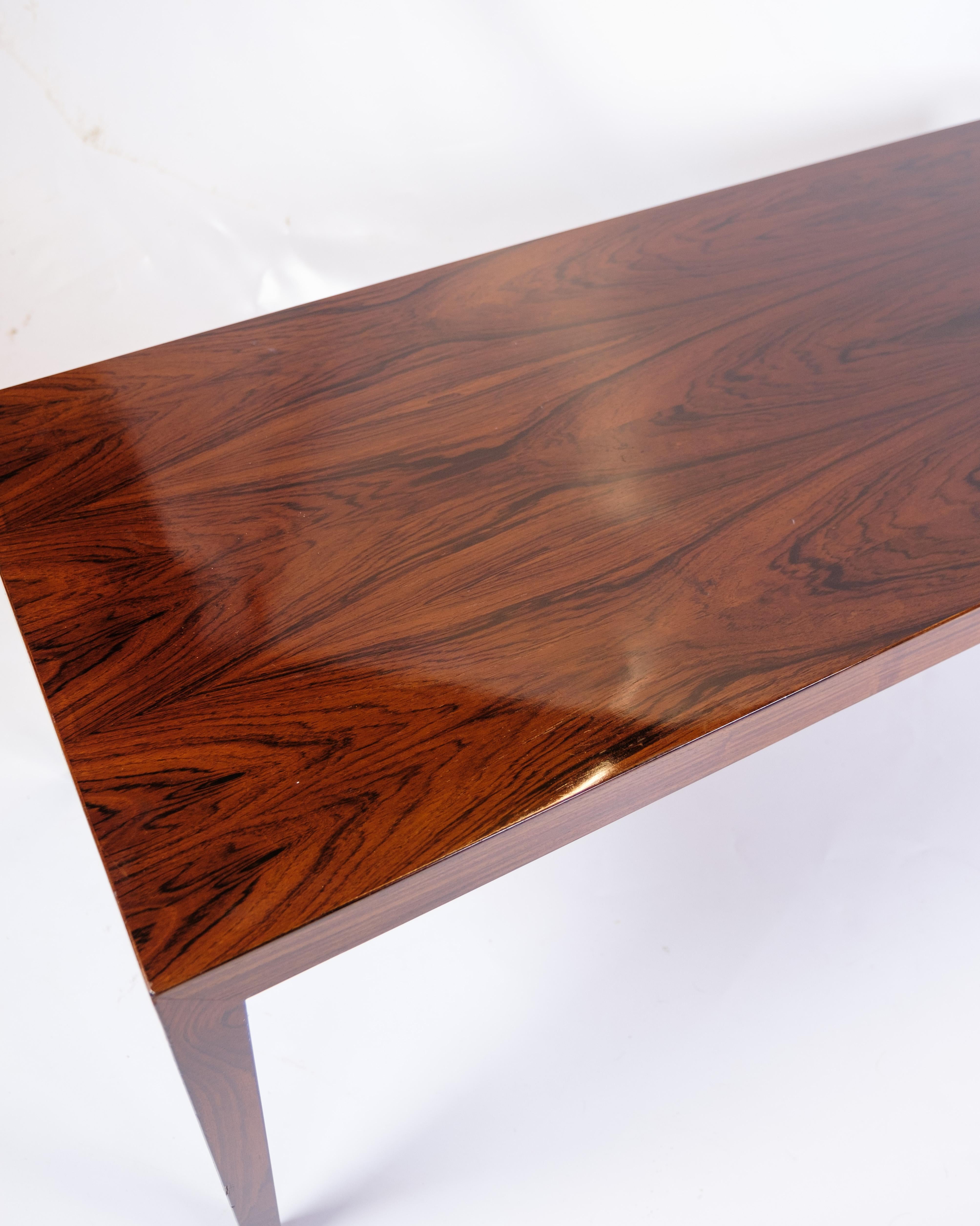 Table basse fabriquée en bois de rose par Severin Hansen des années 1960 en vente 2