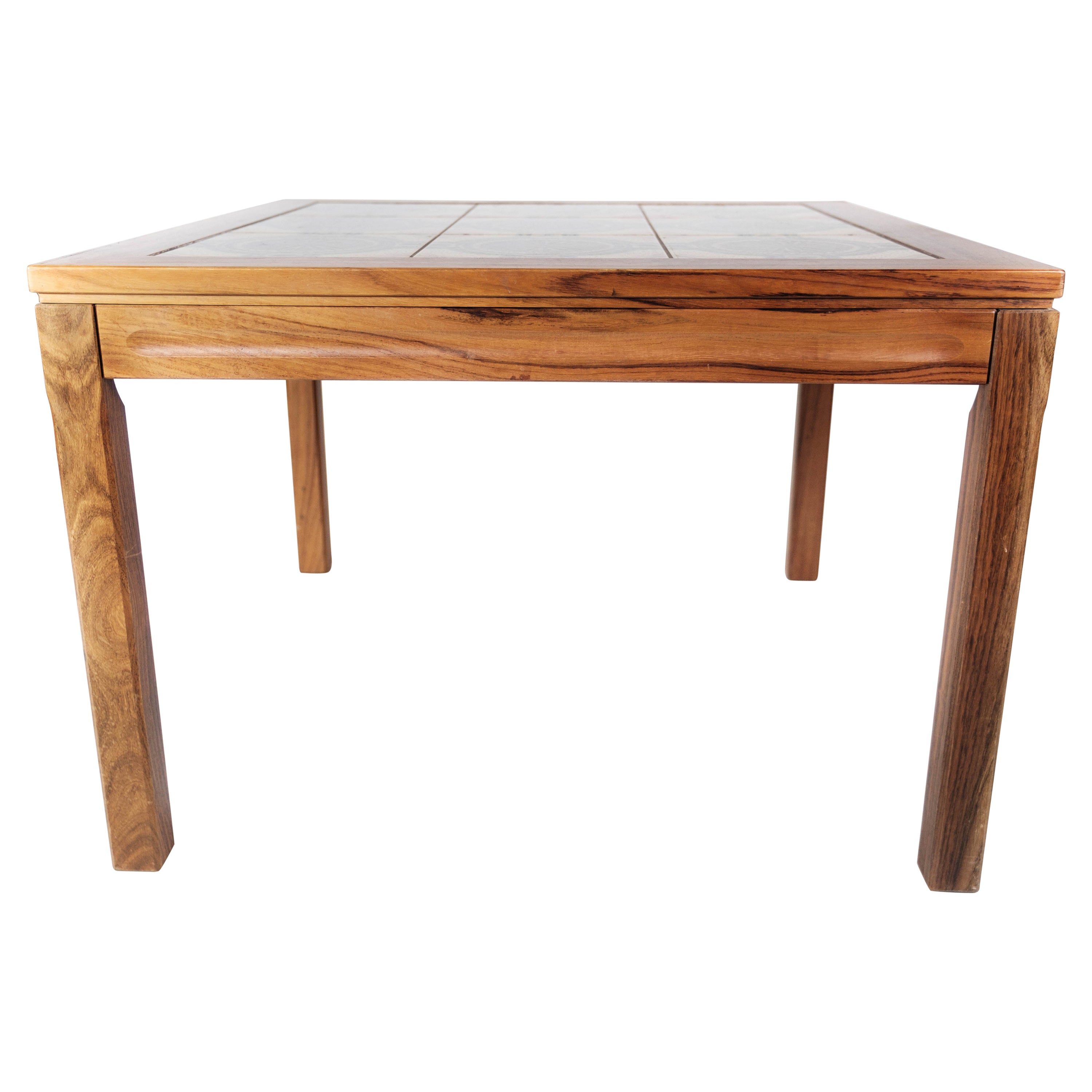 Coffee Table Made In Rosewood With Tiles In The Table Top From 1960s