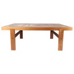 Coffee Table Made In Teak With Tiles From 1960s