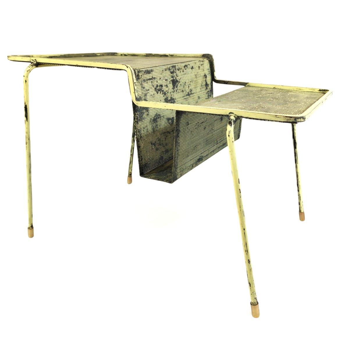 Mid-Century Modern Coffee Table / Magazine Rack “java”, Mathieu Mategot, 1955 en vente