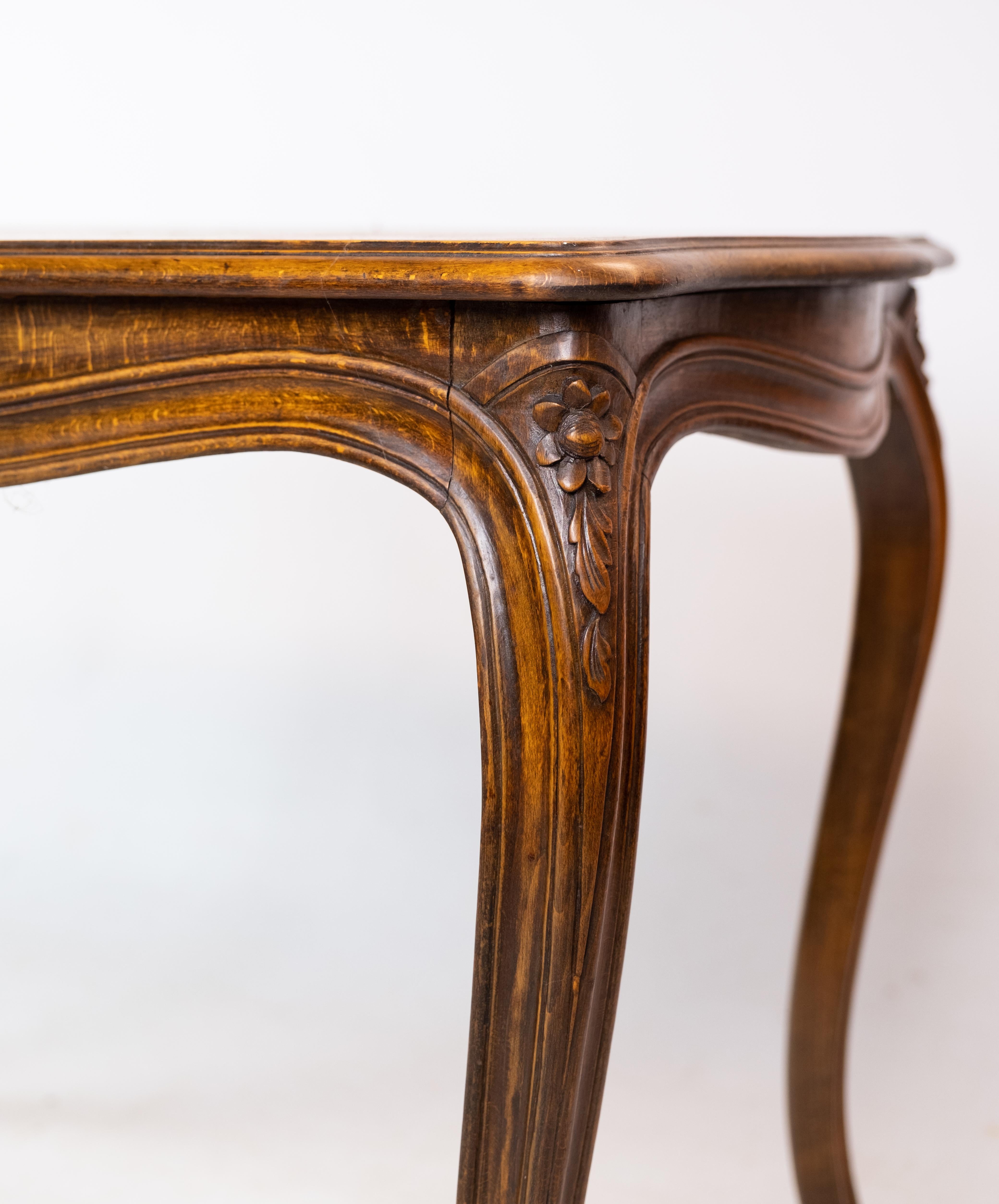 Danish Coffee Table, Mahogany, Carvings, 1880 For Sale