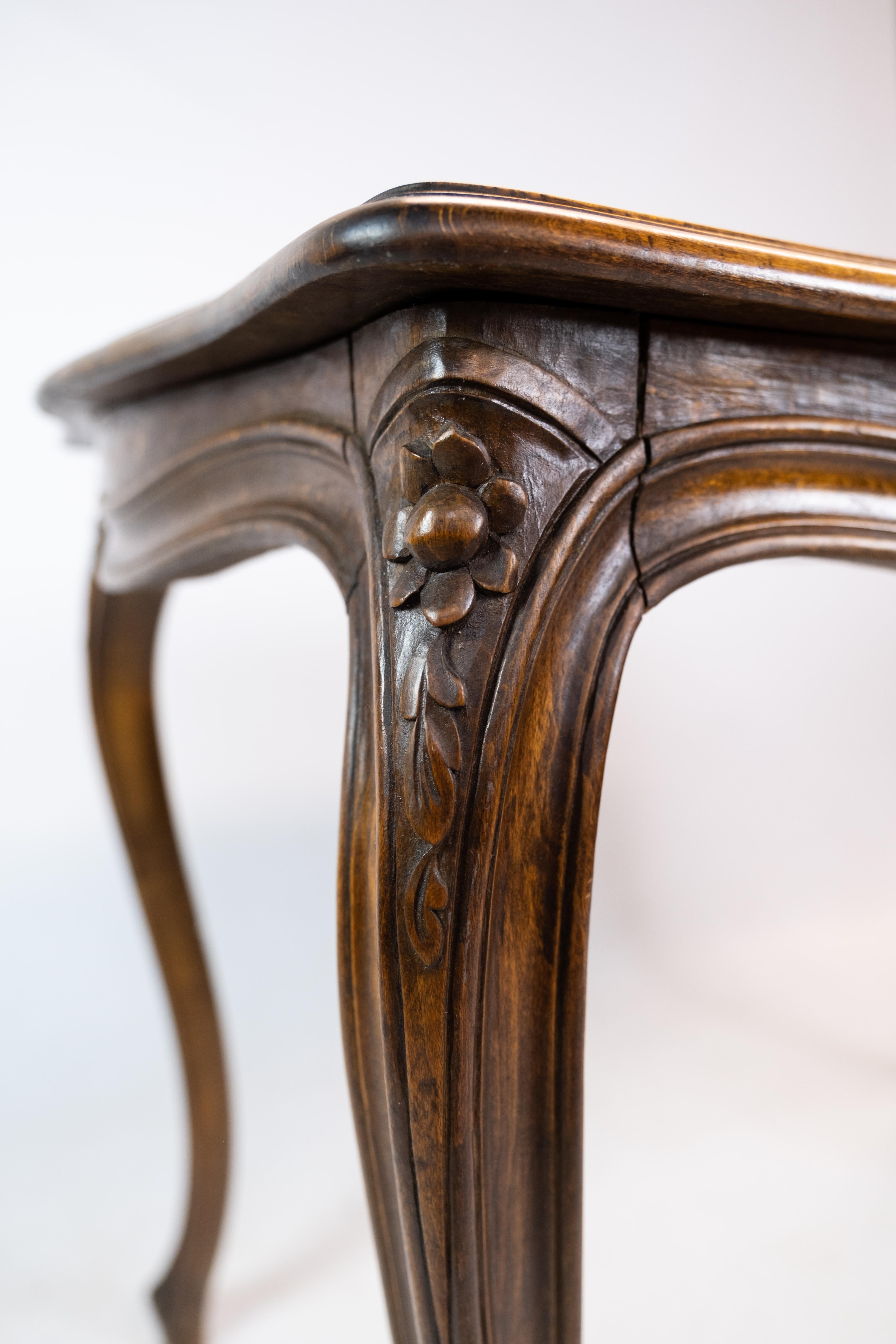 Late 19th Century Coffee Table, Mahogany, Carvings, 1880 For Sale