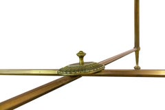 Coffee Table Maison Jansen Midcentury Marble and Gilt Brass Edge Base