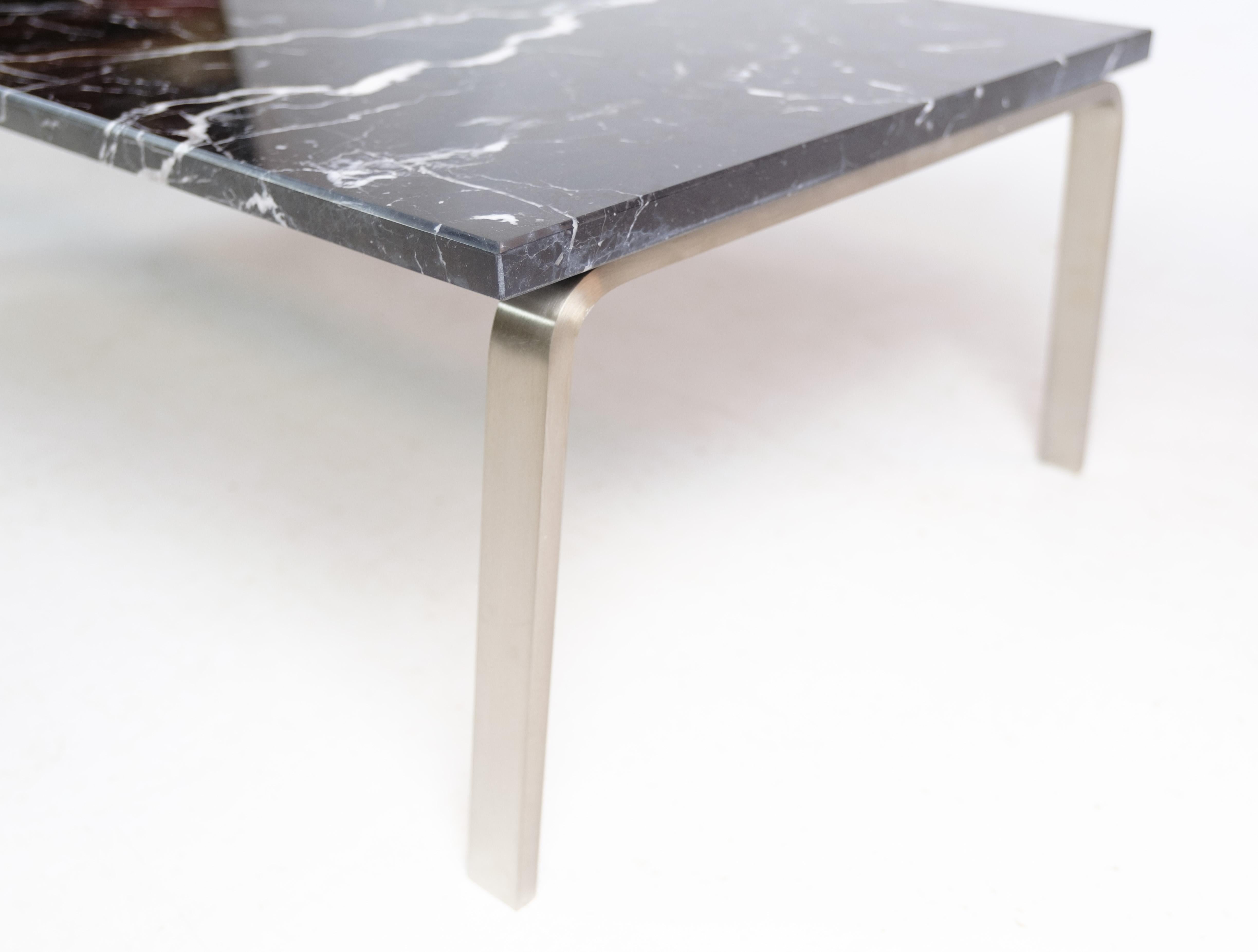 Contemporary Coffee Table, Man by Norr11 Made With Aluminum Frame, Marble Top From 2000s For Sale