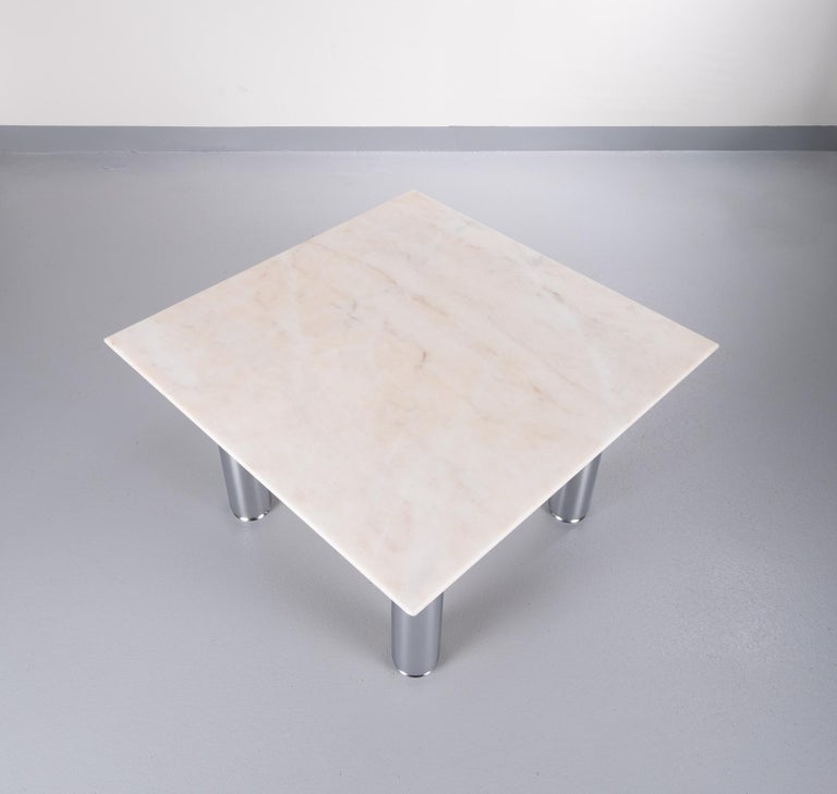 Coffee Table Marble and Steel, 1980s, Italy For Sale 5
