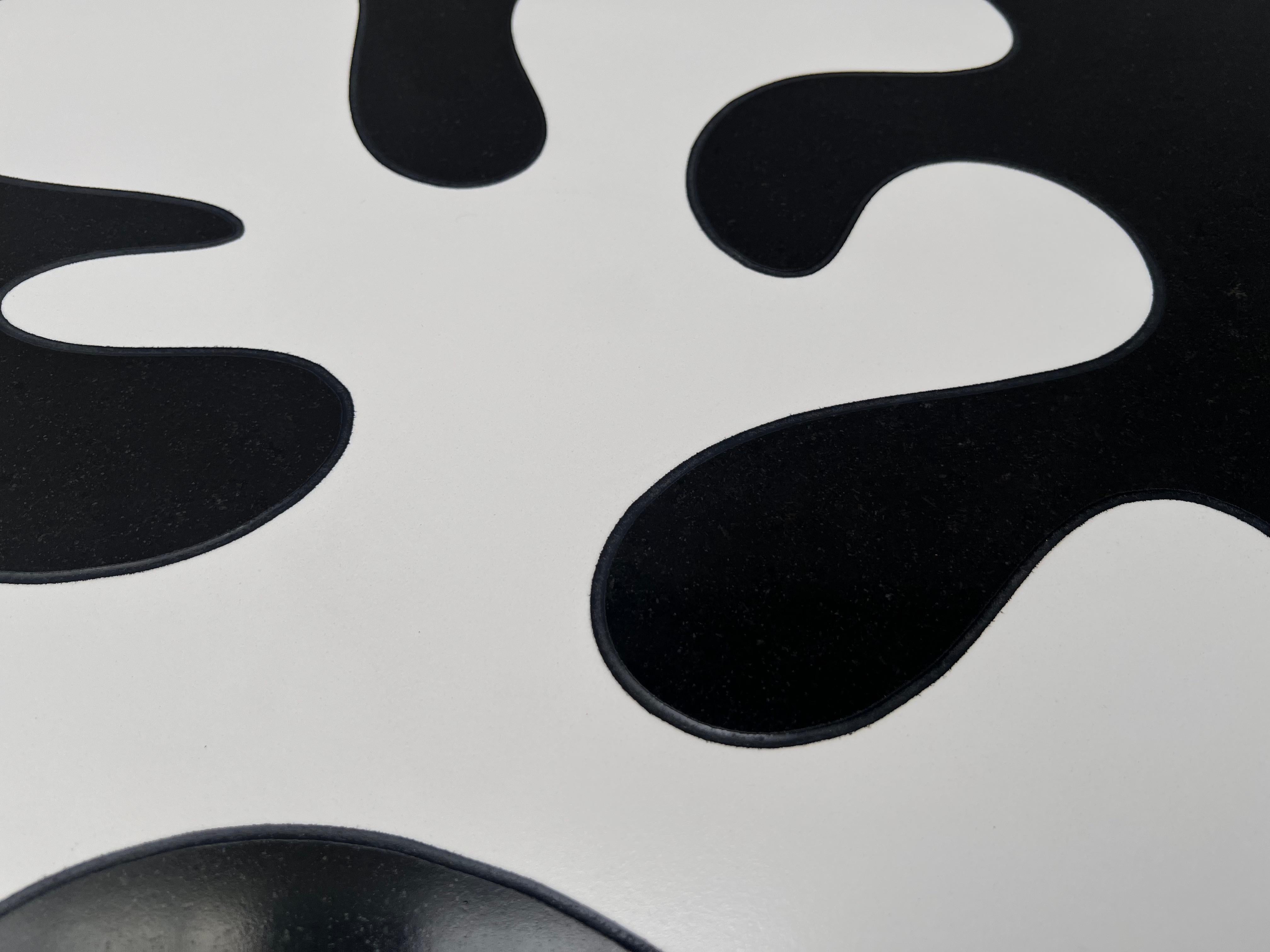 XXIe siècle et contemporain Table basse Matisse en granit noir du Zimbabwe en vente