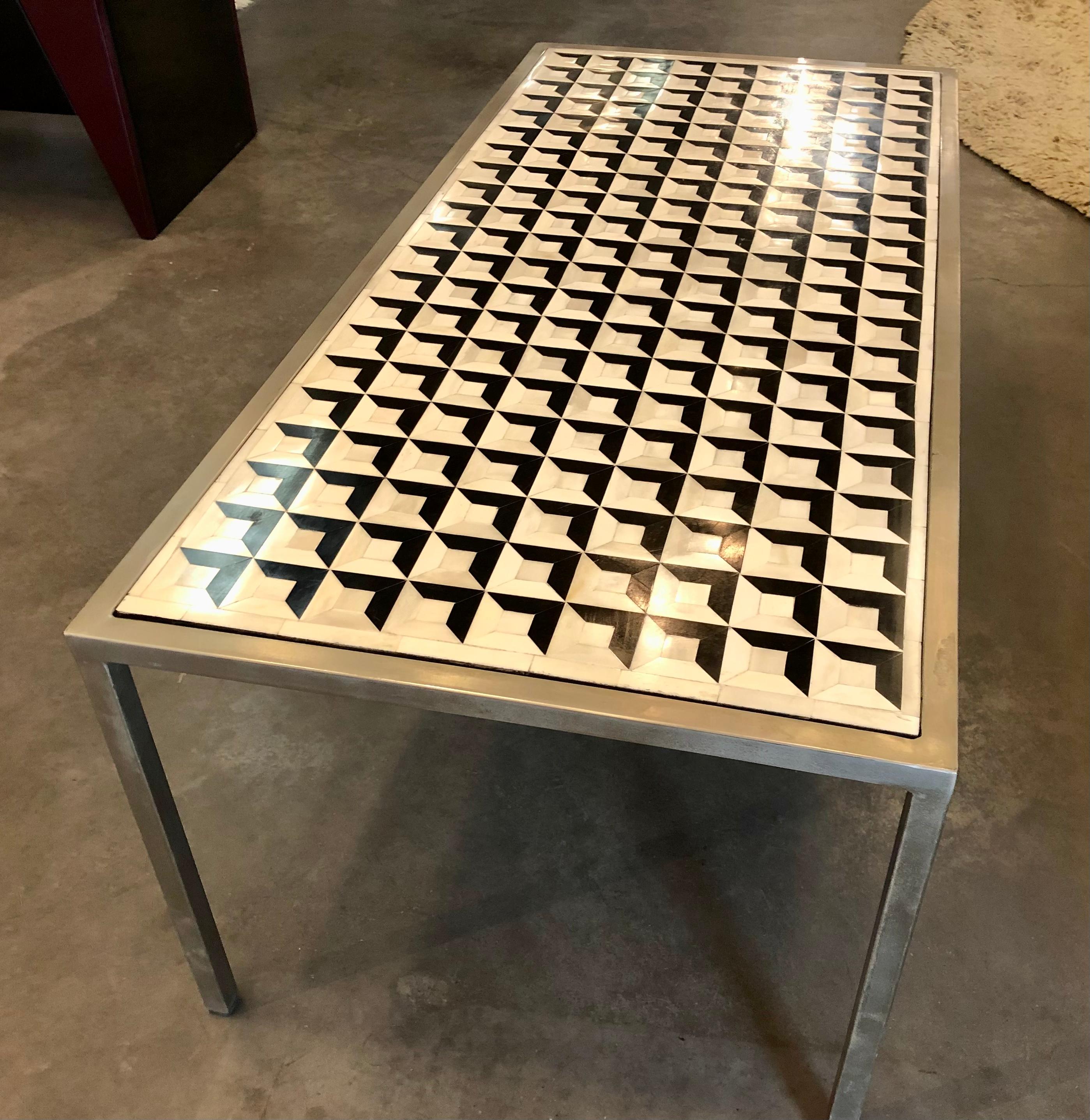 Mid-Century Modern Coffee Table Mid Modern Century Fornasetti Style For Sale