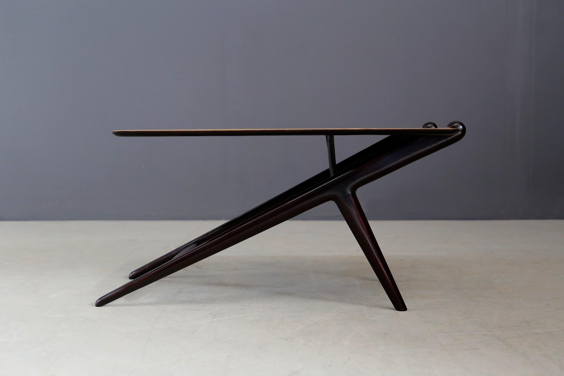 Coffee Table Midcentury by Isa Bergamo in Wood Ebonized, 1950s 1