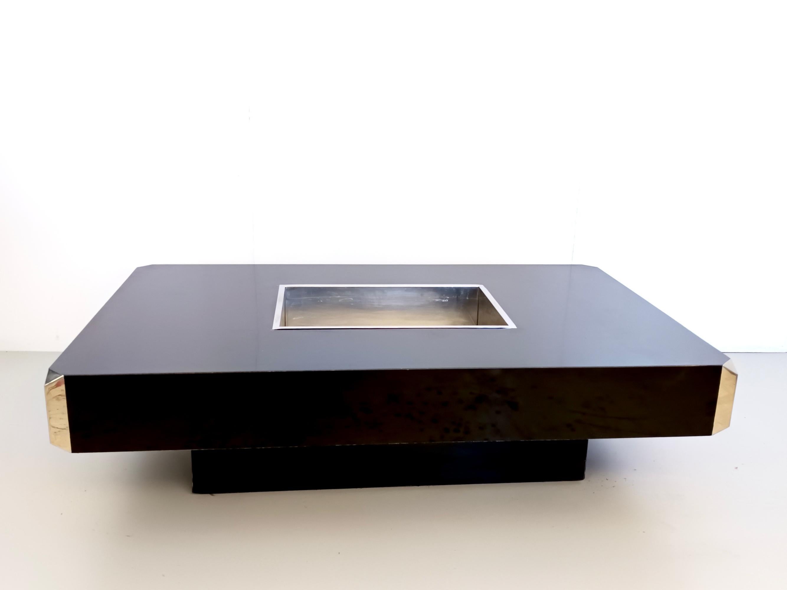 Steel Coffee Table mod. Alveo by Willy Rizzo for Sabot, 1972 For Sale
