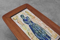 Coffee Table model 210, teak wood and ceramic, by Alfred Hendrickx, Belform