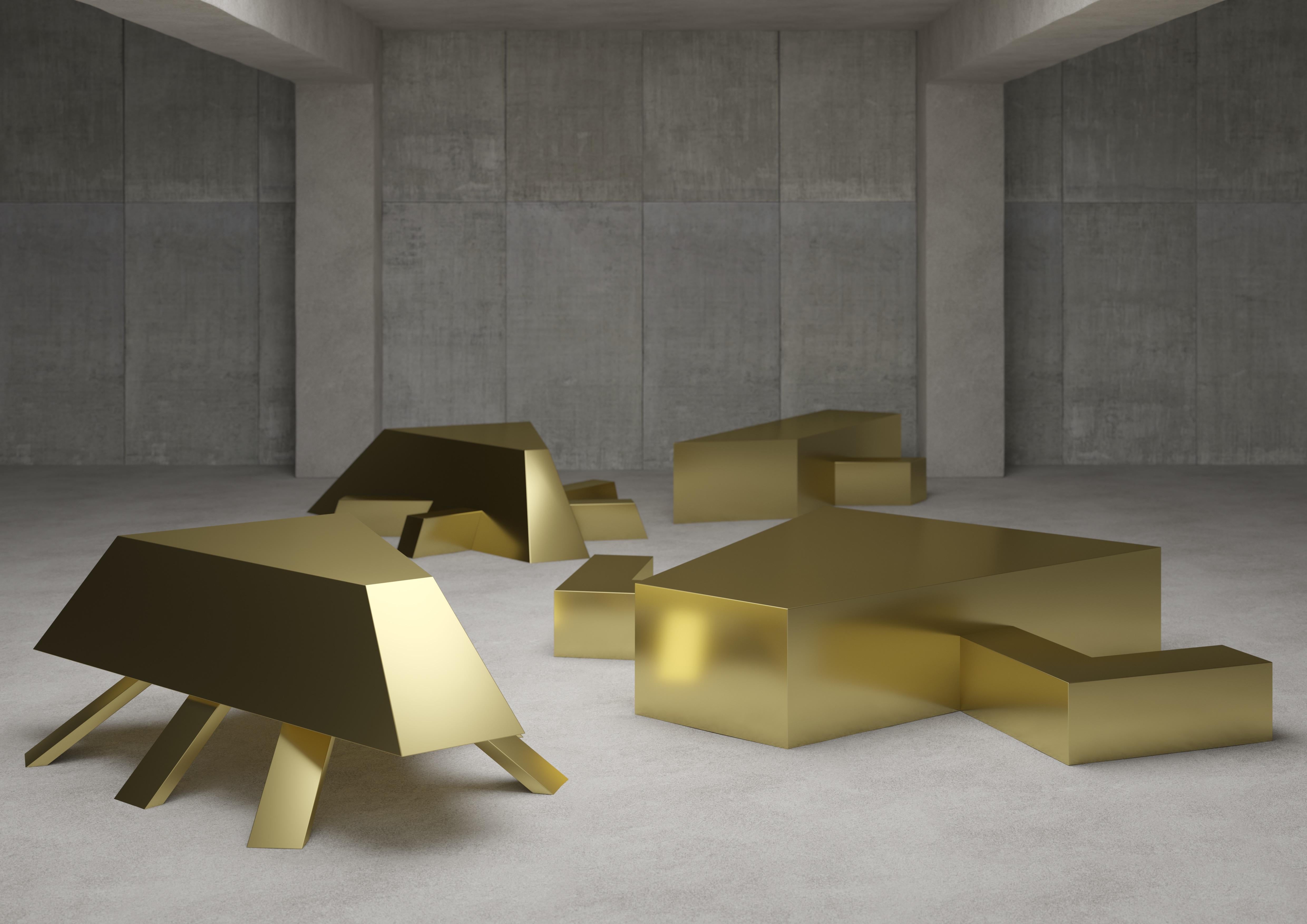 Brass Insetto A Model Coffee Table by Sergio Ragalzi for Superego Editions, Italy For Sale