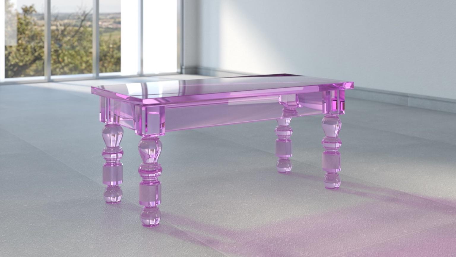 Couchtisch Modell Post Rural, entworfen von Studio Superego für Superego Editions. Ein Tisch aus farbigem Plexiglas, der das ländliche Design neu interpretiert.

Biografie
Superego editions wurde 2006 gegründet und führt eine konstante