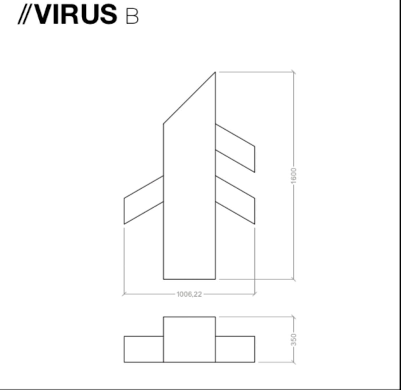 Virus B Model Coffee Table by Sergio Ragalzi for Superego Editions, Italy For Sale 6