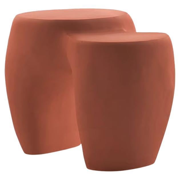 Coffee table Mogg Dune Small - W 60 cm 23.6 inch - Terracotta