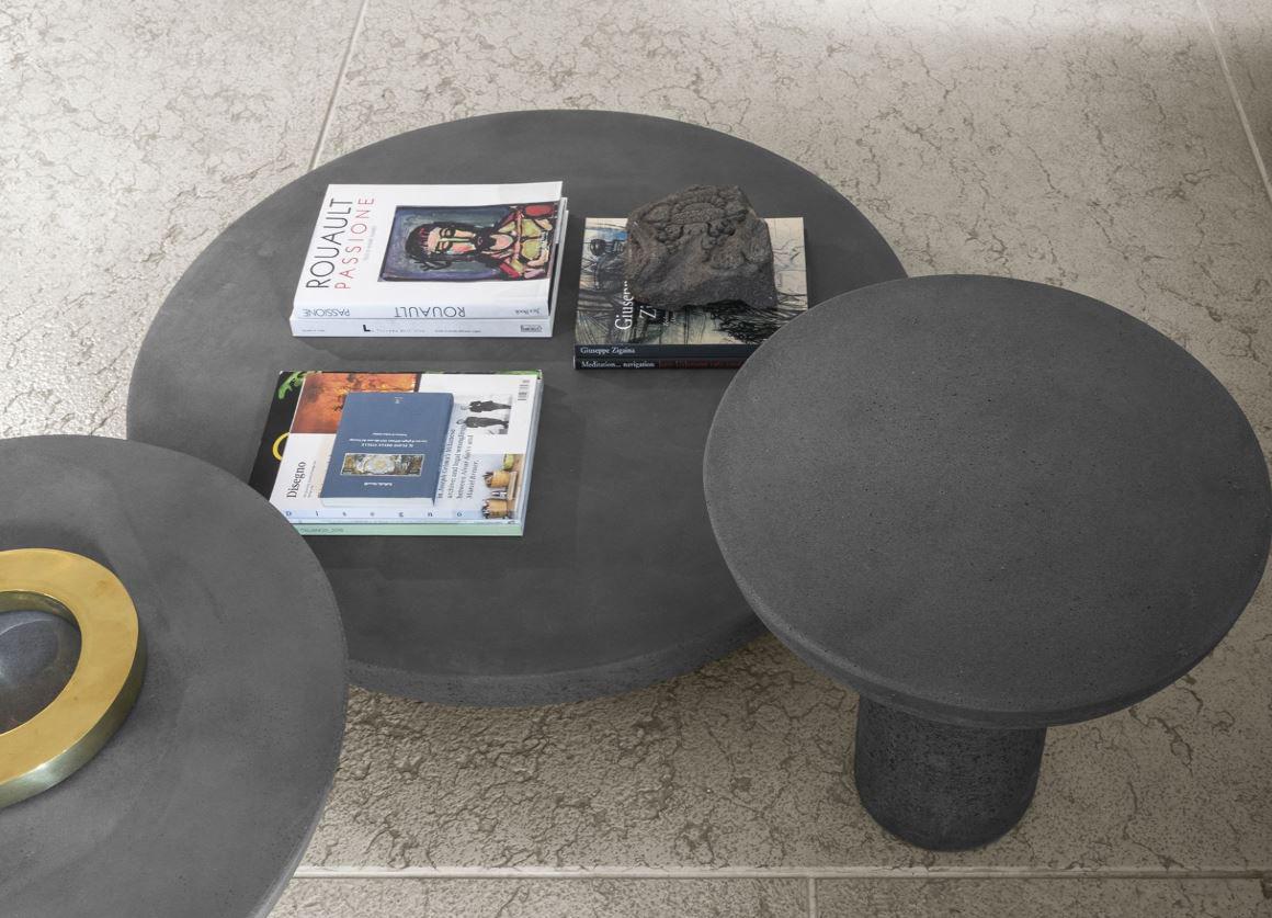 Italian Table basse Mogg Olo 100 - Béton anthracite - design Antonio Facco en vente