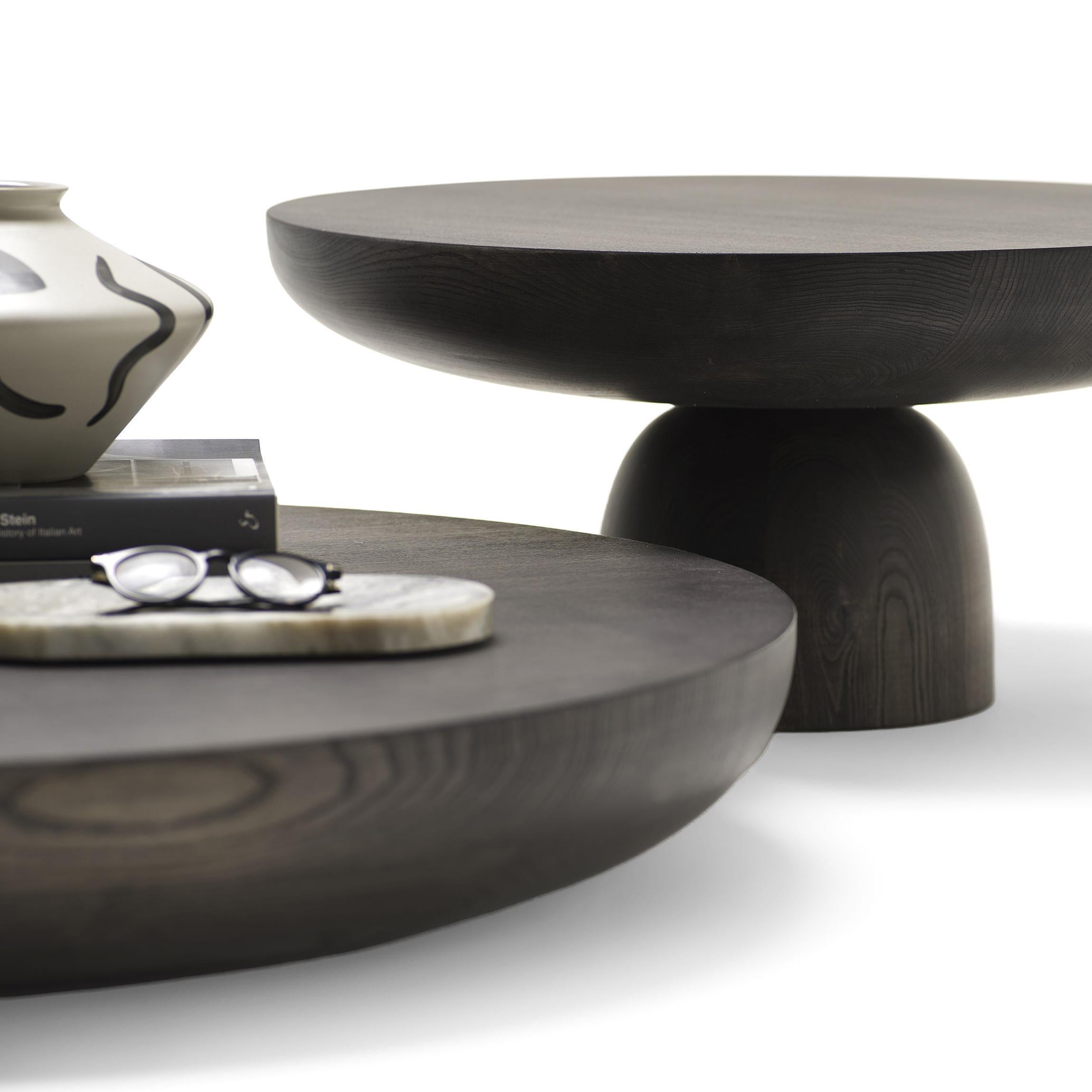Table basse Mogg Olo 100 - Frêne massif teinté foncé - design Antonio Facco Neuf - En vente à Alcamo, IT