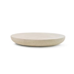 Coffee table Mogg Olo 100 - Ivory concrete - design Antonio Facco
