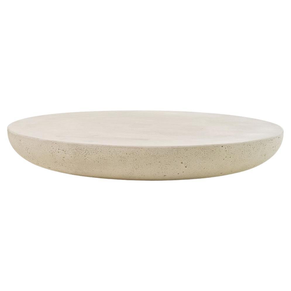Table basse Mogg Olo 100 - béton ivoire - design Antonio Facco