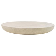 Table basse Mogg Olo 100 - béton ivoire - design Antonio Facco