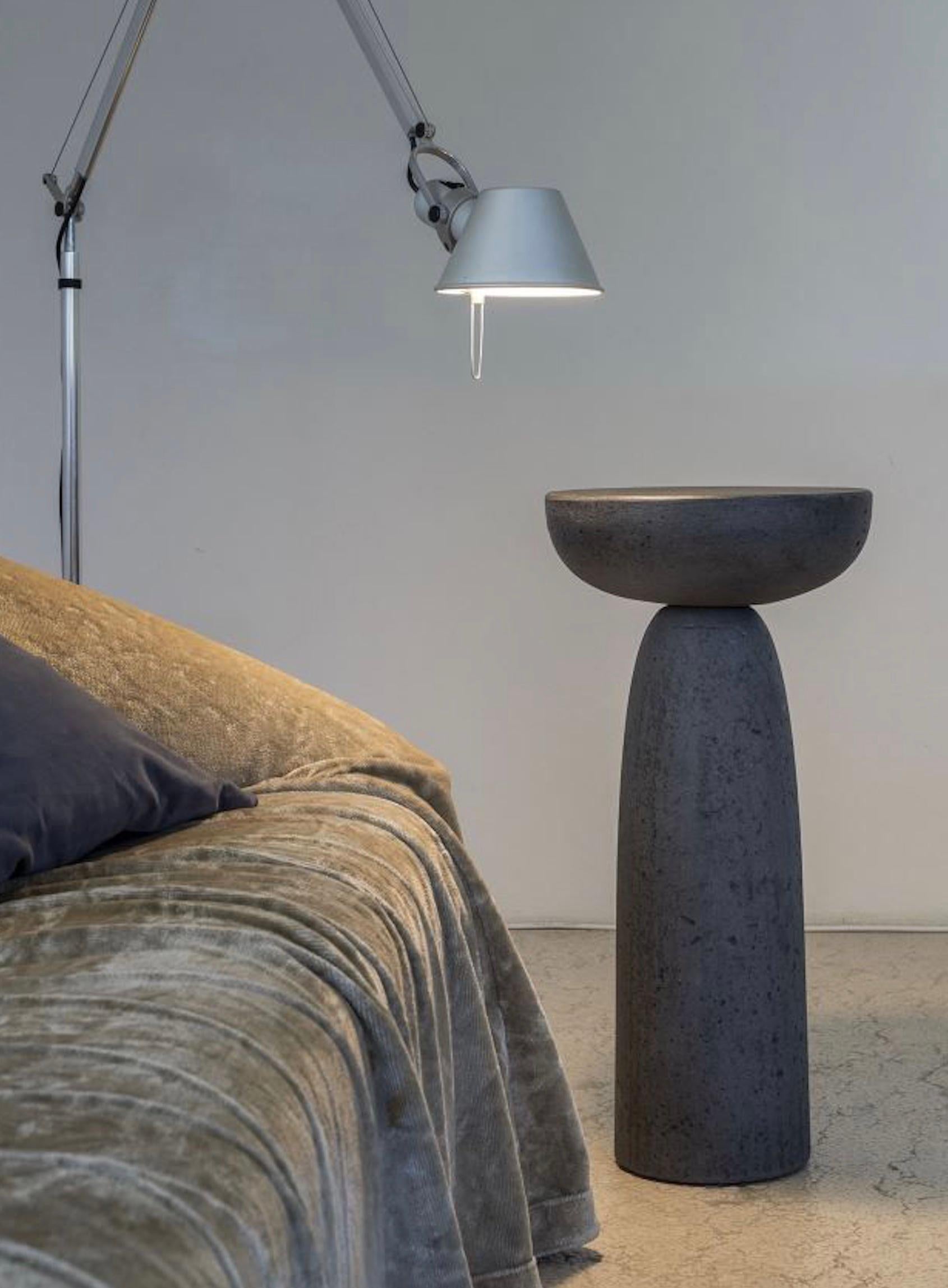Italian Table basse Mogg Olo 30 - Béton anthracite - design Antonio Facco en vente