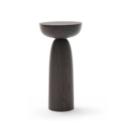 Coffee table Mogg Olo 30 - Dark-stained solid ash - design Antonio Facco
