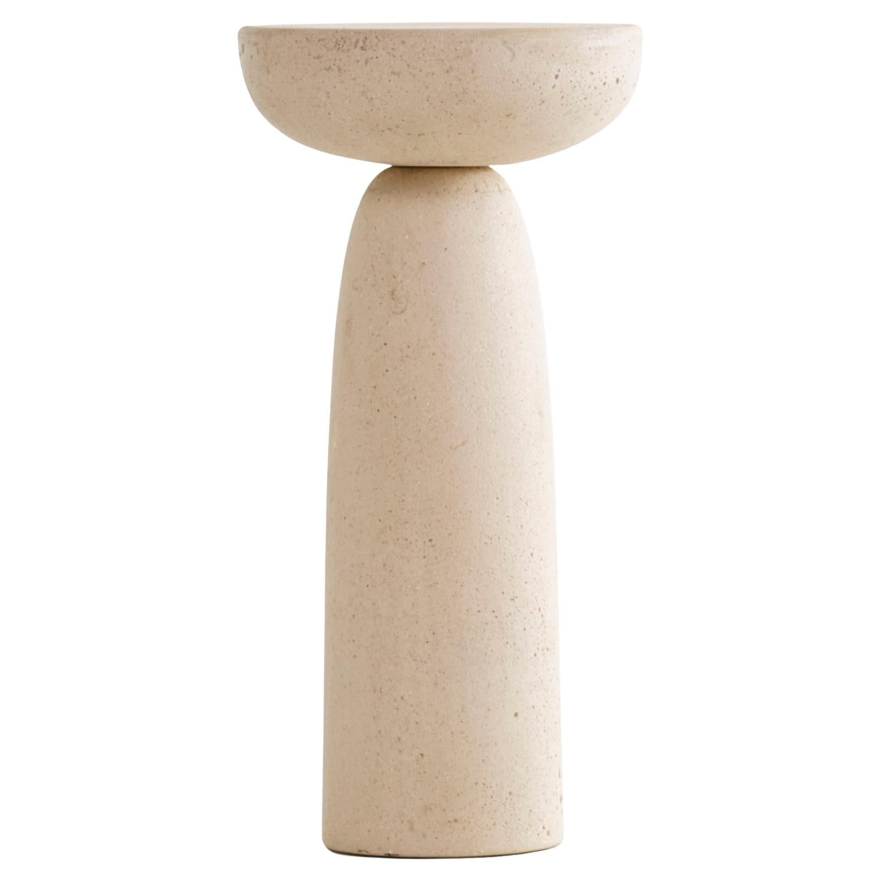 Table basse Mogg Olo 30 - béton ivoire - design Antonio Facco