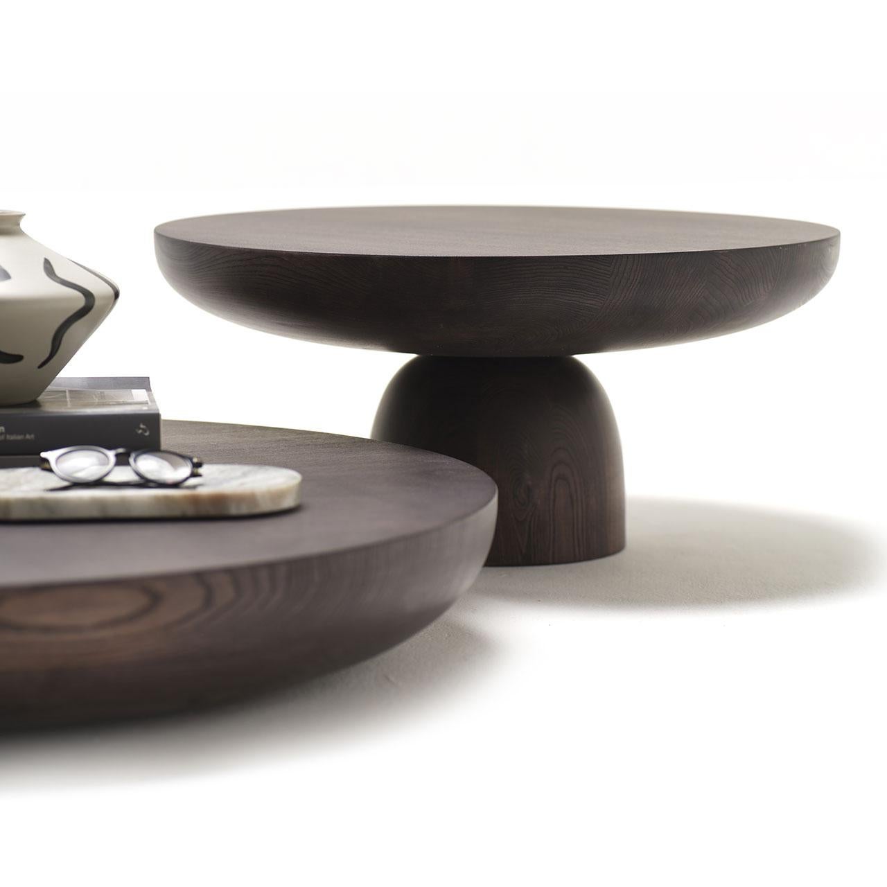 Table basse Mogg Olo 50 - Frêne massif teinté foncé - design Antonio Facco Neuf - En vente à Alcamo, IT