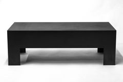 Coffee Table Monumental Modern Contemporary Geometric Blackened Steel Large