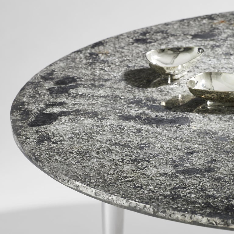French  21st Century Coffee Table -Moon Light- Pewter Resin - Xavier Lavergne - France For Sale